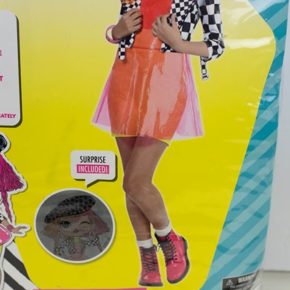 L.O.L. Surprise O.M.G. Neonlicious Costume Size Small (4–6) Complete 4-Piece - Picture 5 of 7